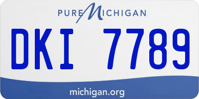 MI license plate DKI7789