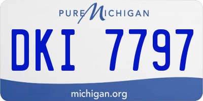 MI license plate DKI7797