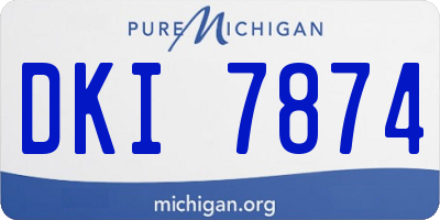 MI license plate DKI7874