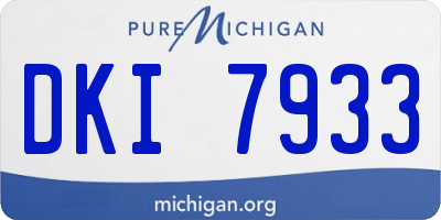 MI license plate DKI7933