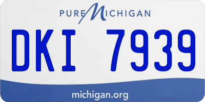 MI license plate DKI7939