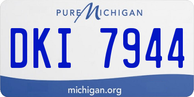 MI license plate DKI7944