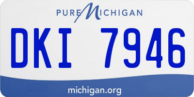 MI license plate DKI7946