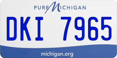 MI license plate DKI7965
