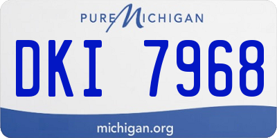 MI license plate DKI7968