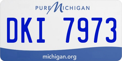 MI license plate DKI7973