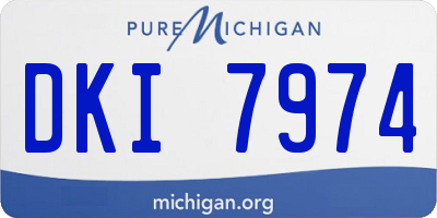 MI license plate DKI7974