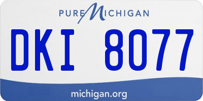 MI license plate DKI8077