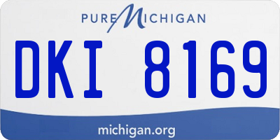 MI license plate DKI8169
