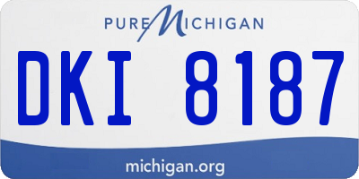 MI license plate DKI8187