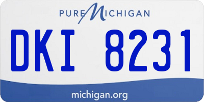 MI license plate DKI8231