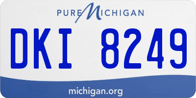 MI license plate DKI8249