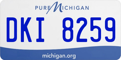 MI license plate DKI8259