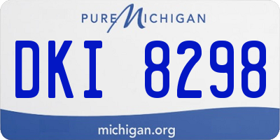 MI license plate DKI8298