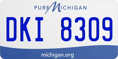 MI license plate DKI8309