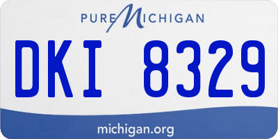 MI license plate DKI8329