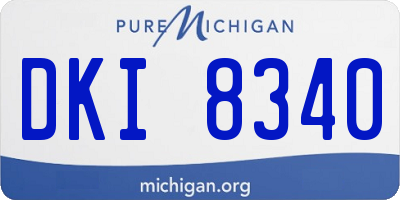 MI license plate DKI8340