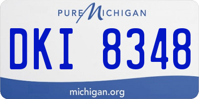 MI license plate DKI8348