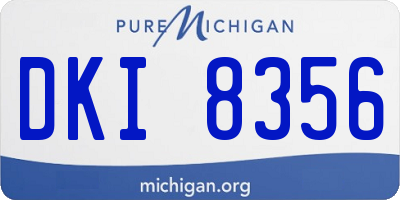 MI license plate DKI8356