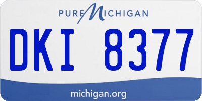 MI license plate DKI8377