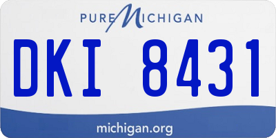 MI license plate DKI8431