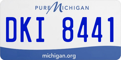MI license plate DKI8441