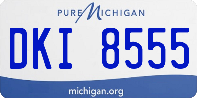 MI license plate DKI8555