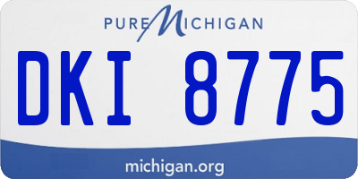 MI license plate DKI8775