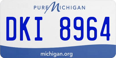 MI license plate DKI8964