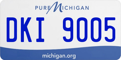 MI license plate DKI9005