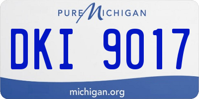 MI license plate DKI9017