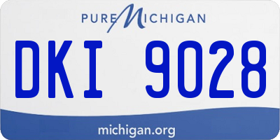 MI license plate DKI9028