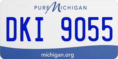 MI license plate DKI9055