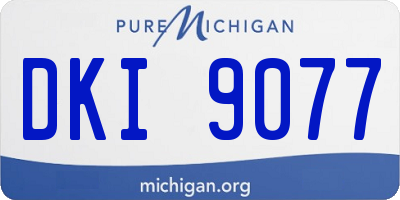 MI license plate DKI9077