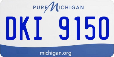 MI license plate DKI9150
