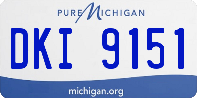 MI license plate DKI9151