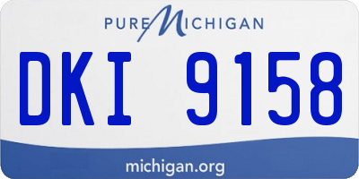MI license plate DKI9158