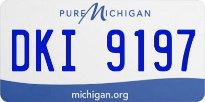 MI license plate DKI9197