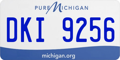 MI license plate DKI9256