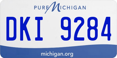 MI license plate DKI9284