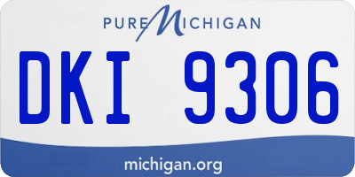 MI license plate DKI9306