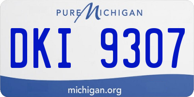 MI license plate DKI9307