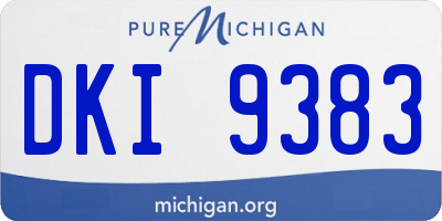 MI license plate DKI9383