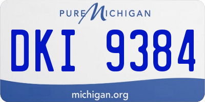 MI license plate DKI9384