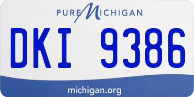 MI license plate DKI9386