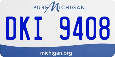 MI license plate DKI9408