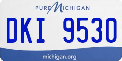 MI license plate DKI9530