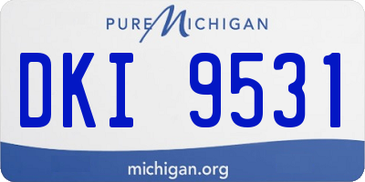 MI license plate DKI9531