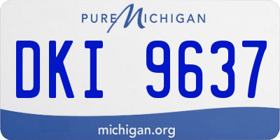MI license plate DKI9637