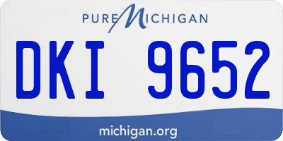 MI license plate DKI9652